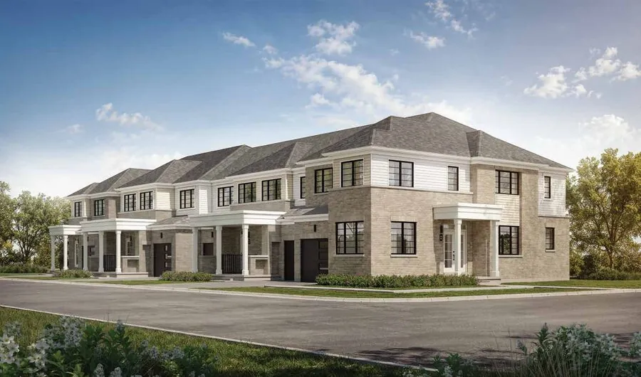 Elevation rendering of the Cypress Cor model, a 20' townhomes at Wellwood